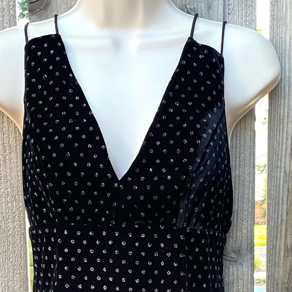 Express Black Velvet Slip Mini Dress Size XS - Picture 4 of 9